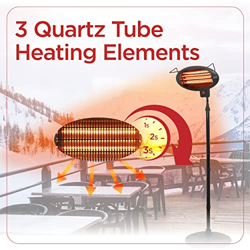 Patio Floor Electric Heater with 3 Heat Settings N453857