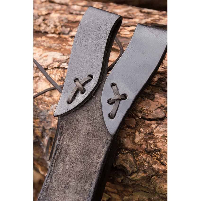 Black Leather Dagger Scabbard D996