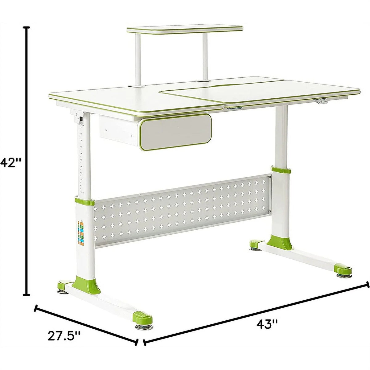 Green Height Adjustable Children's Chair with Study Desk P4053