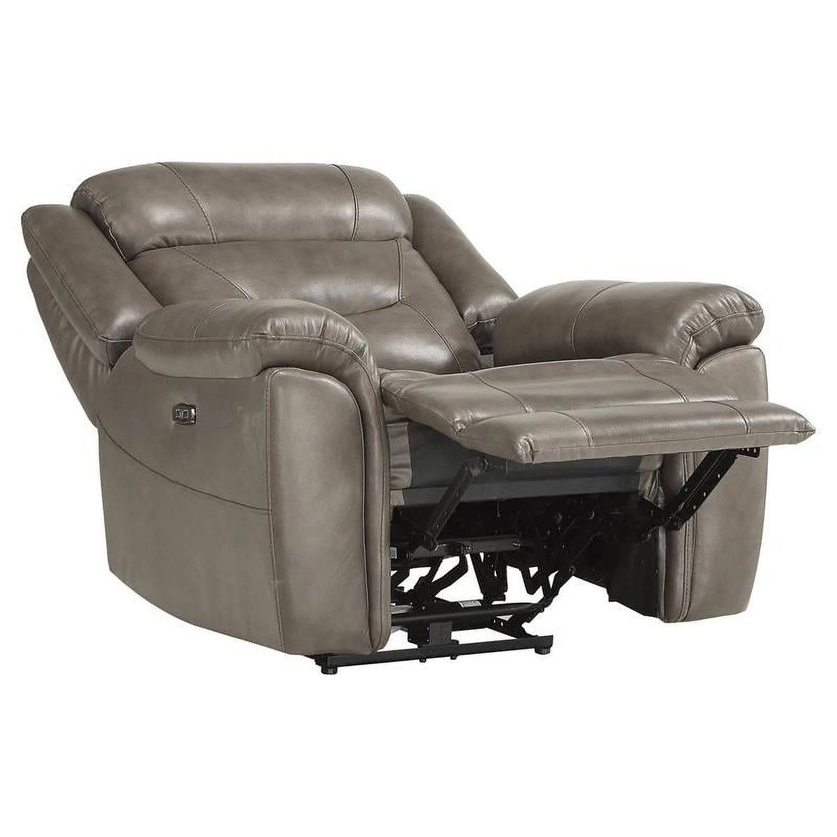 Brown Top Grain Leather Power Reclining Chair W53603
