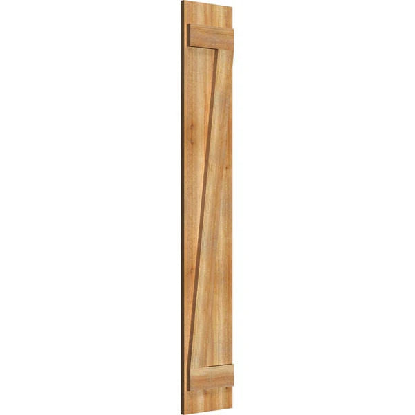 Rough Sawn Western Red Cedar Board-n-Batten Shutters with Z-Bar M7229