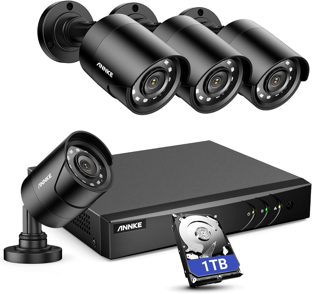 8CH 5MP Lite Surveillance Security Camera System with 4pcs Wired CCTV Cameras, 1TB Hard Drive V808644