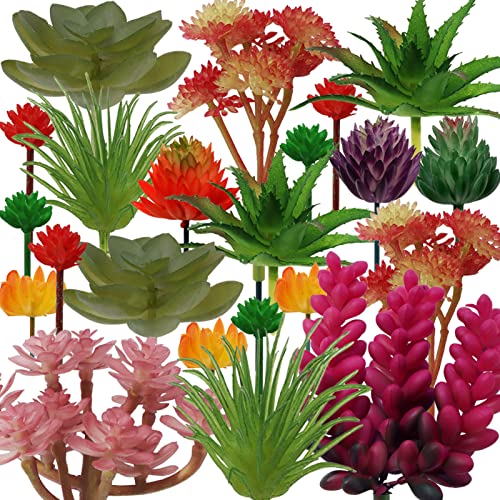 22pcs Green Artificial Succulents A9101