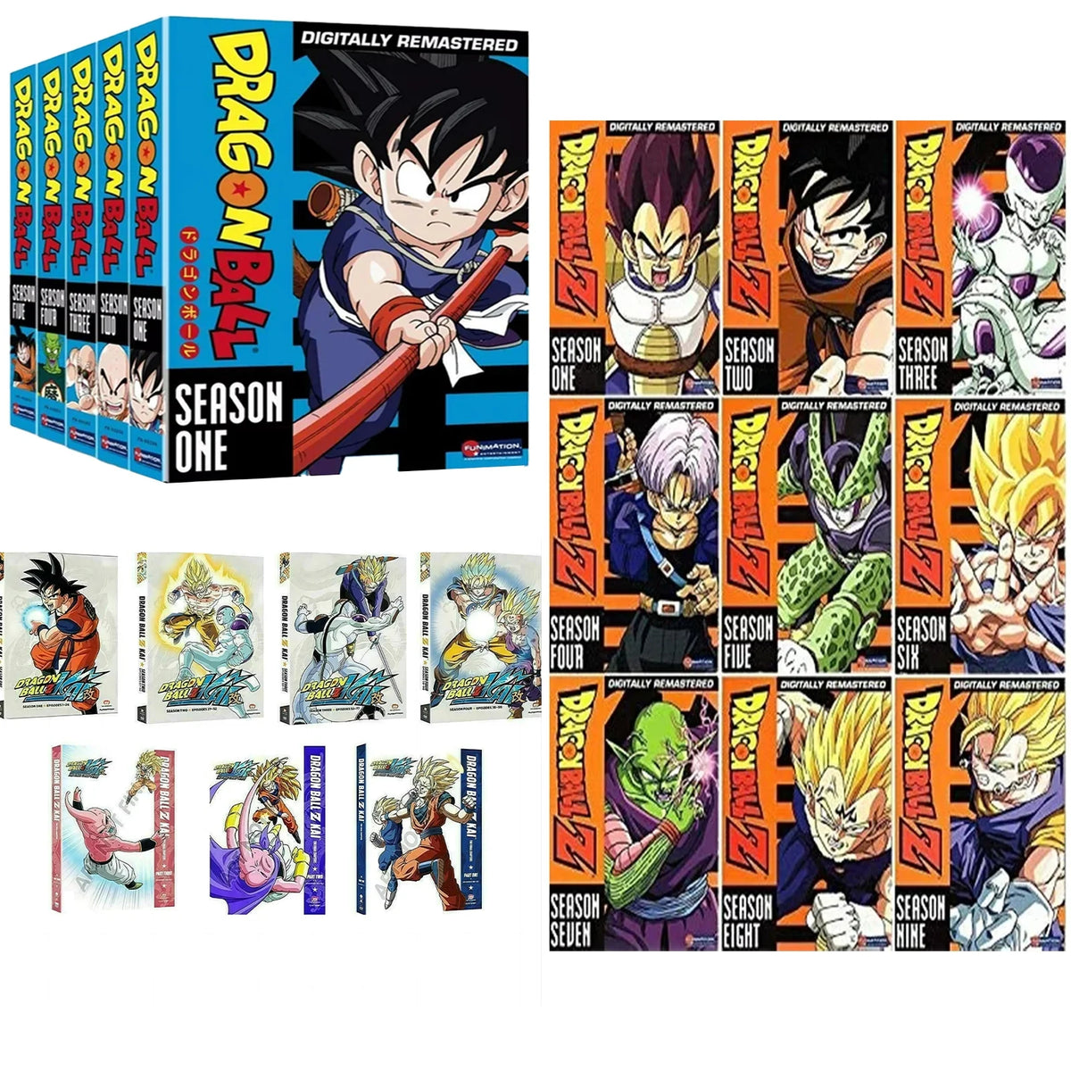 Dragon Ball Z Season 1-9 + Dragon Ball: 1-5 + Dragon Ball Z Kai 1-7 (DVD) Animated Y310