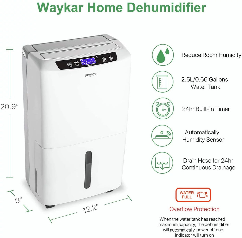 34 Pints Dehumidifier with Drain Hose K426550