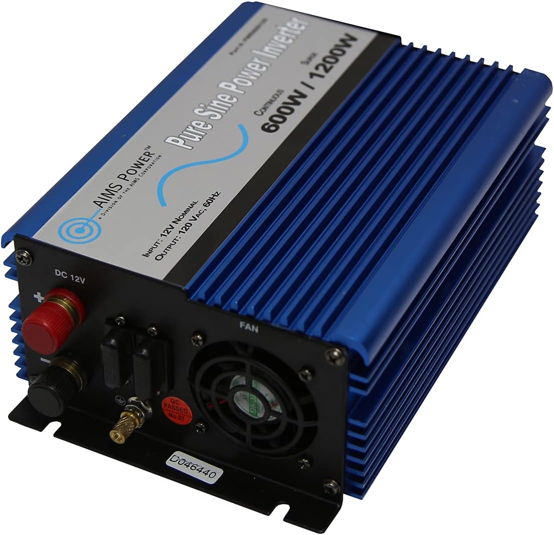 600 Watt Pure Sine Inverter 12 VDC to 120 VAC K16960