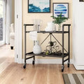 Sandy Brown Bar Serving Cart Q146