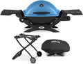 Blue LP Gas Grill Bundle with Portable Cart and Grill Cover (3 Items) T731