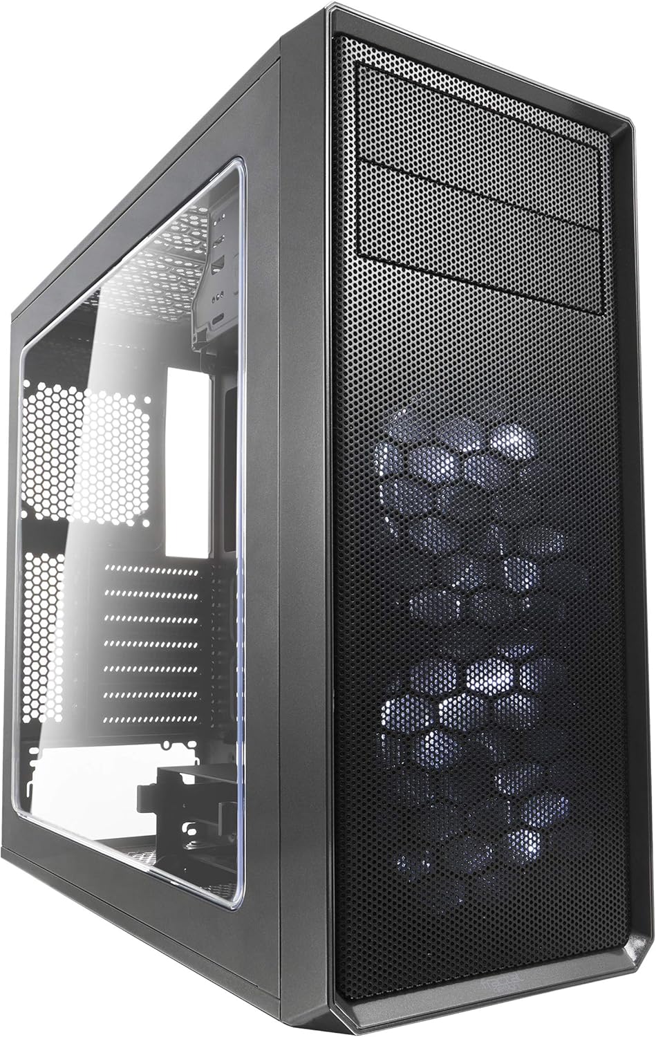White Mid Tower Computer Case with Window Side Panel Y848