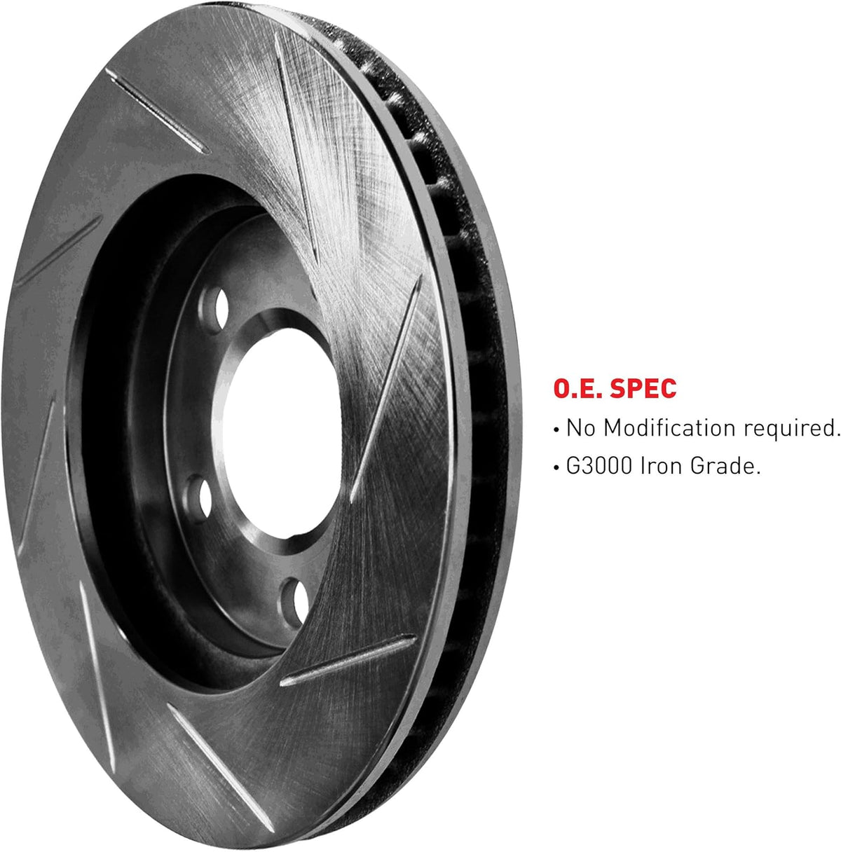 Black Slotted Brake Rotors Kit & Semi-Met Brake Pads X33575