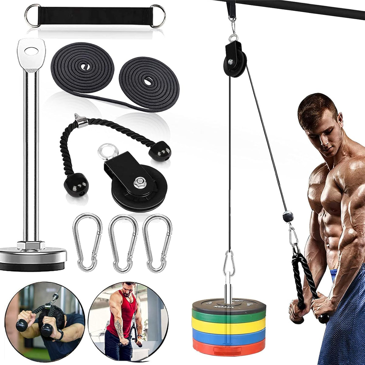 Weight Cable Pulley System Home Gym Equipment R813766