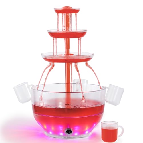 1.5 Gal 3 Tier LED Drink Fountain with 4 Reusable Cups Z87961