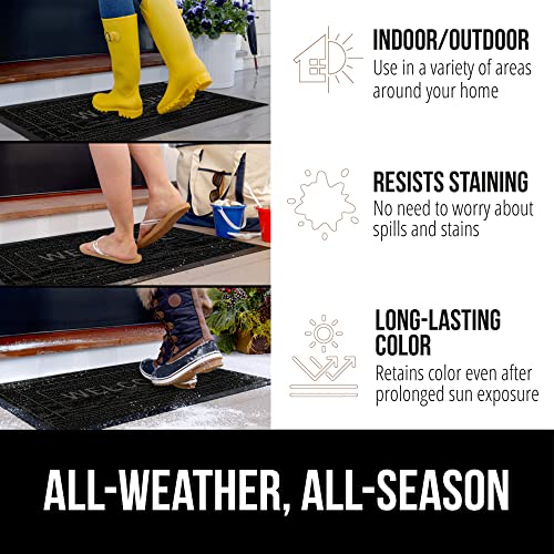 Gray Diamond 17x29 Natural Rubber Doormat P919469