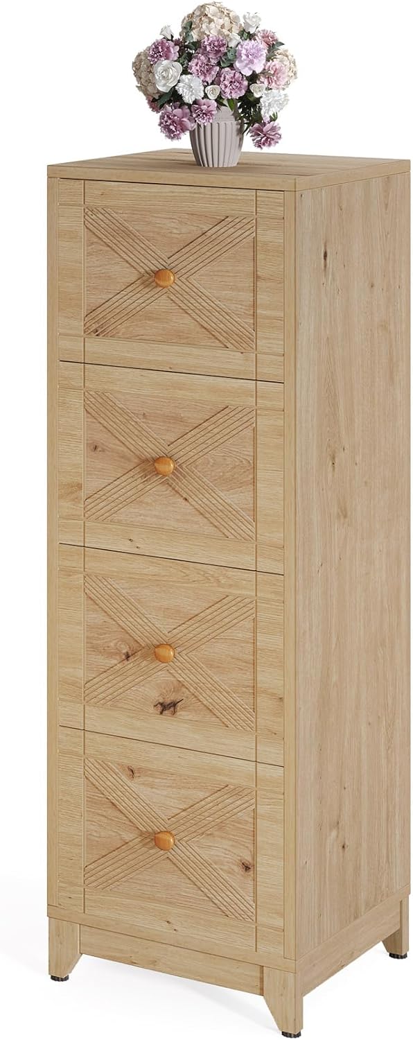 Natural 4-Drawer File Cabinet K355
