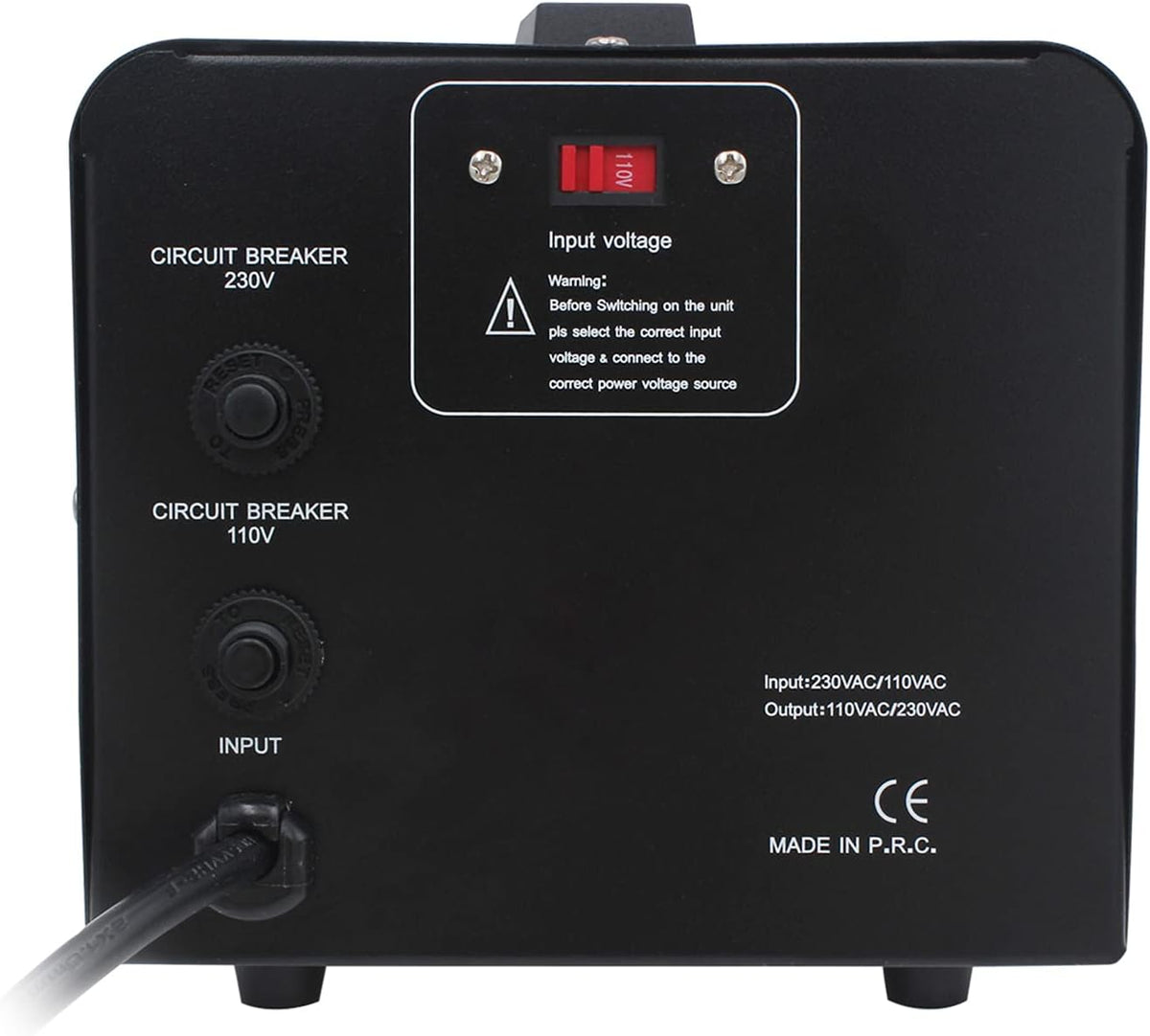 Voltage Transformer Converter 1000 Watt Step Up/Down 110-120 Volt to 220-240 Volt with 2 US outlets, 2 Universal outlets, Circuit Breaker Pack of 2 R180372