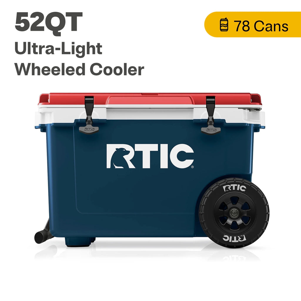 52 QT Wheeled Hard-Sided Ice Chest Cooler V4518