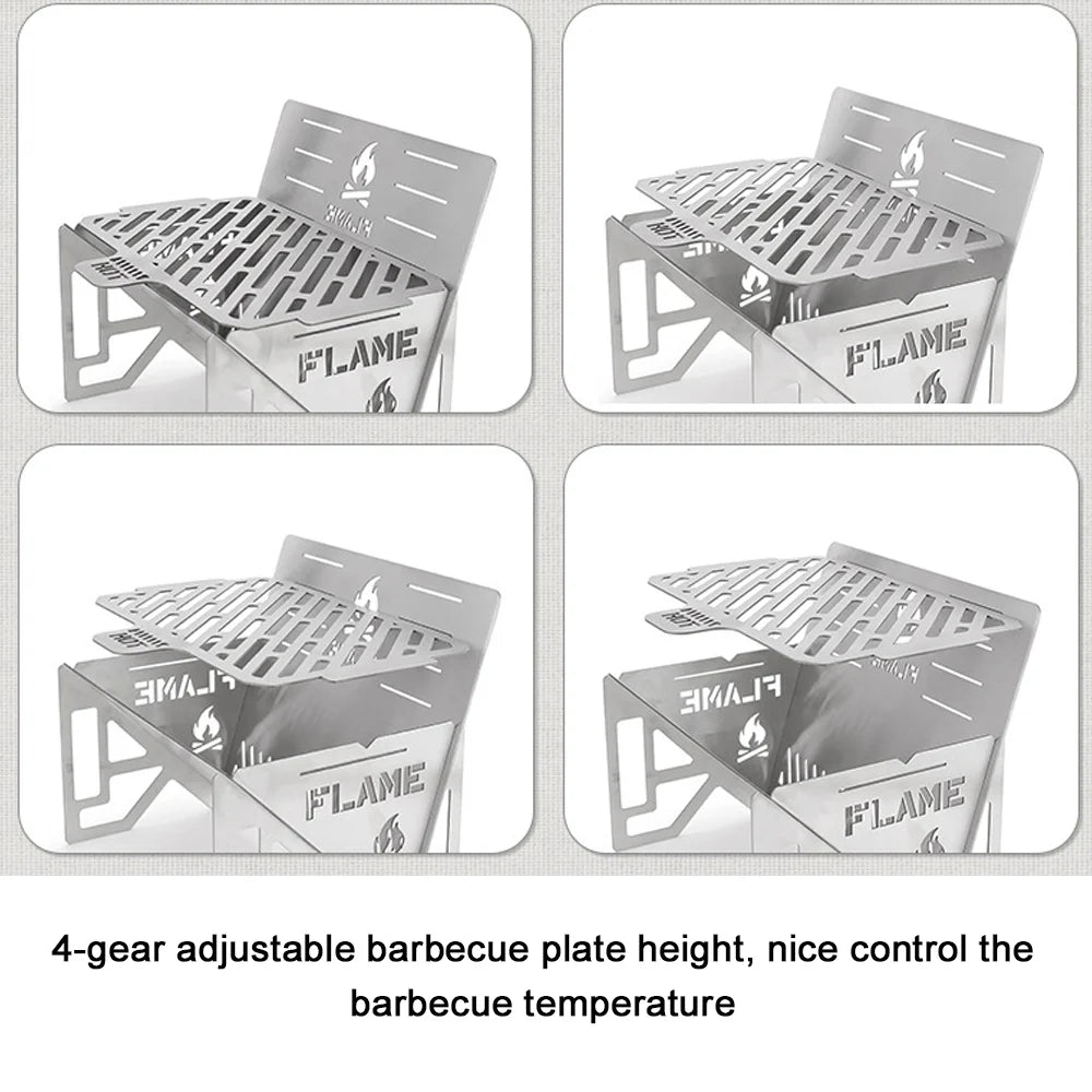 Camping Detachable Portable Stainless Steel Furnace I3277