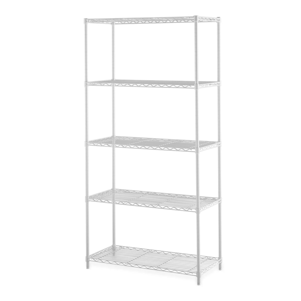 Steel 5-Tier Storage Shelf Unit White Q2404