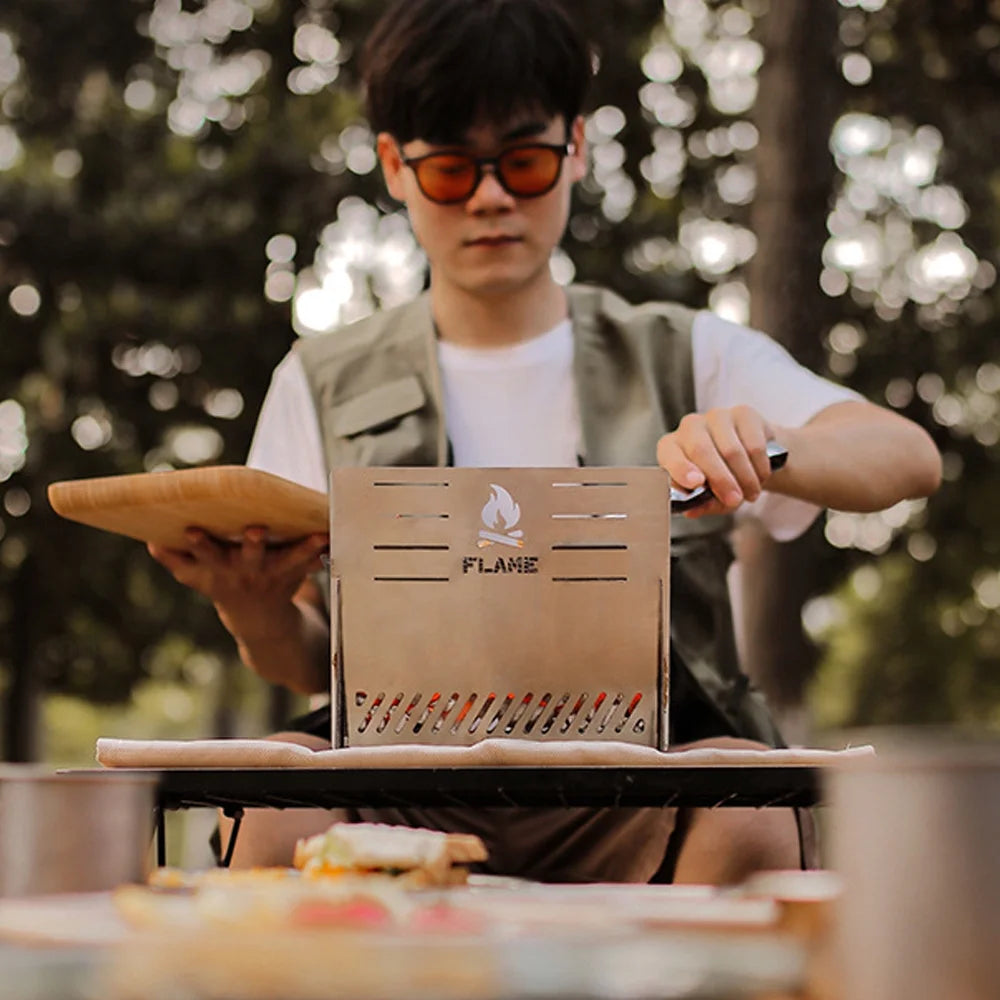 Camping Detachable Portable Stainless Steel Furnace I3277