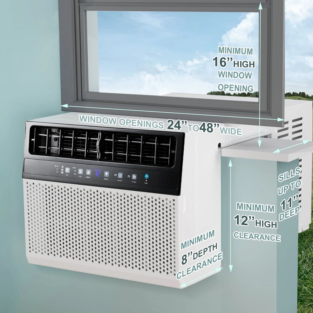 6000 BTU Window Air Conditioner with Wi-Fi & Remote, White K76536