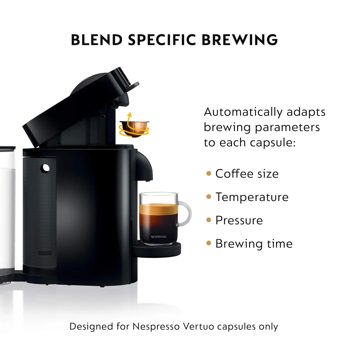 Ink Black Coffee and Espresso Machine with Milk Frother J919