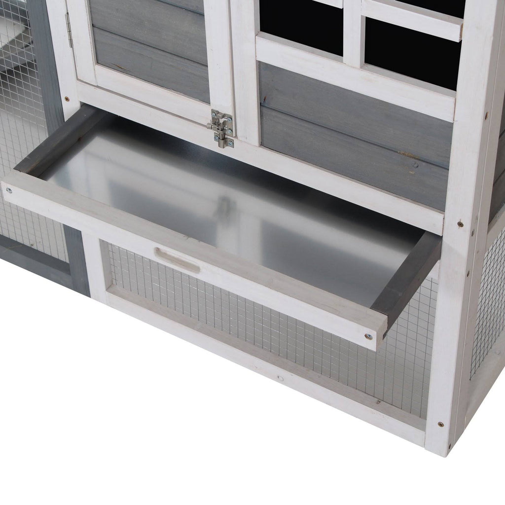 Outdoor Wooden Rabbit Hutch with Run F155308
