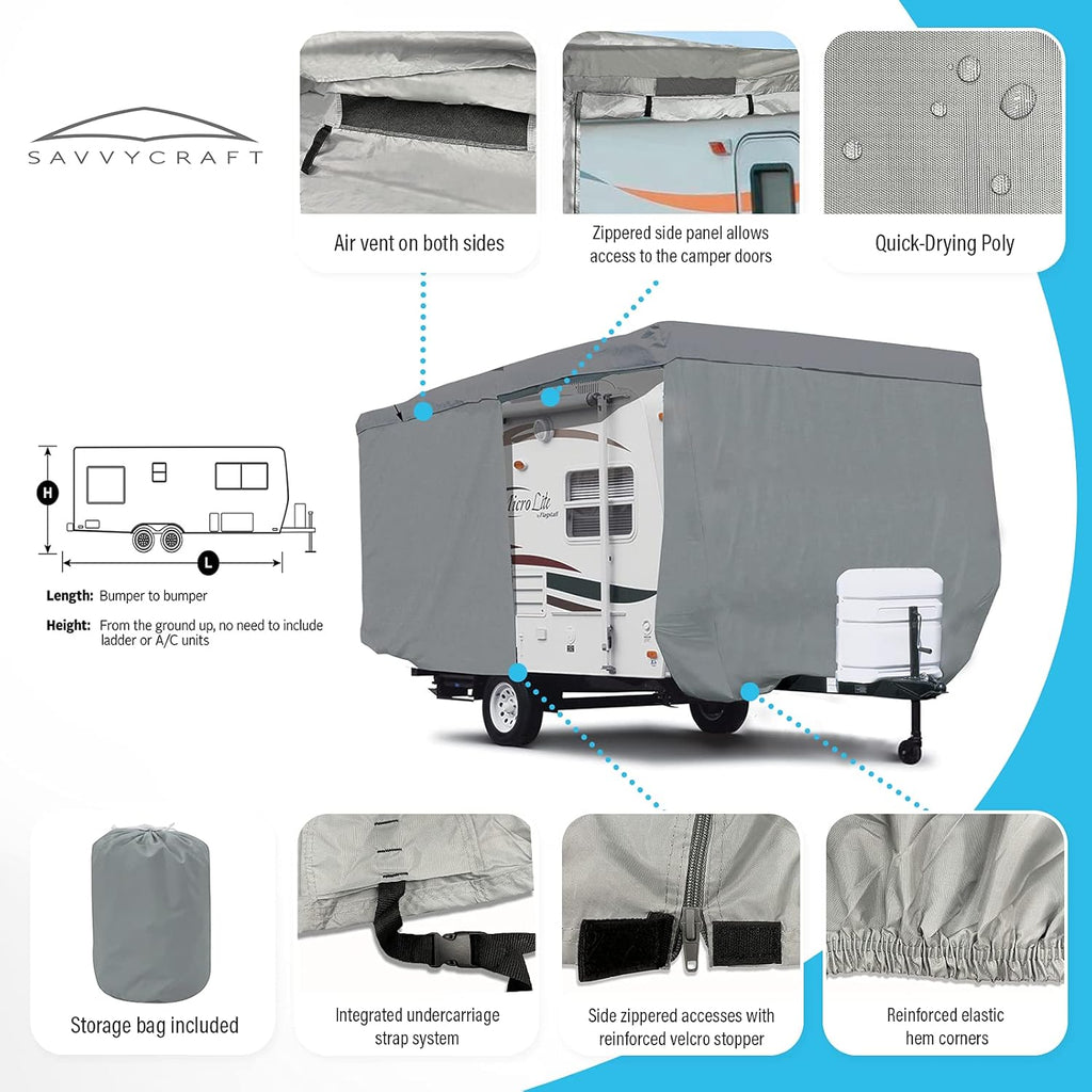 Travel Trailer RV Cover with Access Panels C8148
