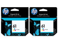 HP 61 Tri-color Ink Cartridge 2 Pack A900340