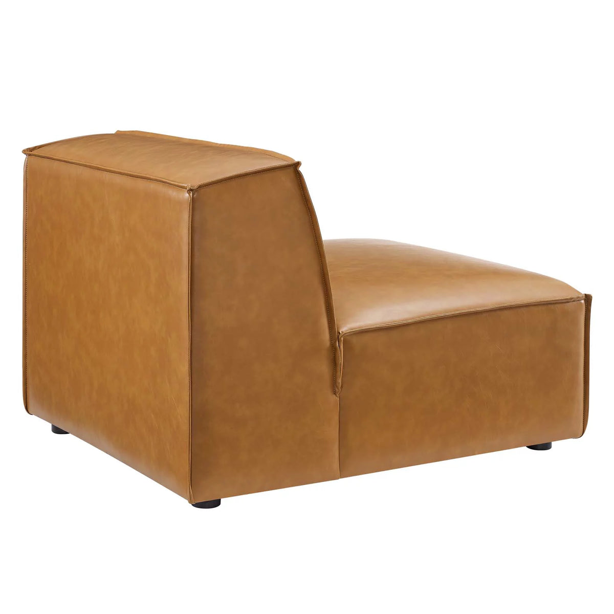 5-Piece Vegan Leather Sectional Sofa in Tan J411878