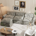 Gray L-shaped Sectional Sofa with Reversible Chair B75395