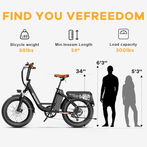 Electric Bike with 1500W Motor, 48V 20Ah Battery, 20" Fat Tire, 7-Speed T440175