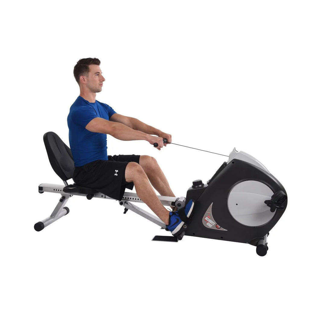 2 in 1 Recumbent Exercise Bike and Rower Machine with Magnetic Resistance S152665