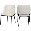 White Vegan Leather Dining Chair C5347