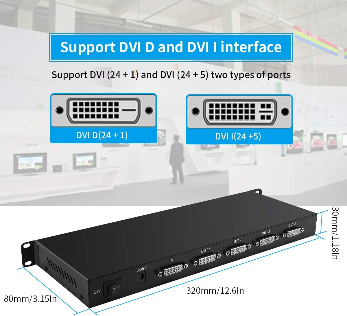 DVI Splitter 1 in 4 Out L9638