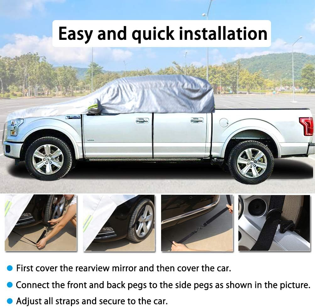Half Car Cover 210D Oxford Fabric R342