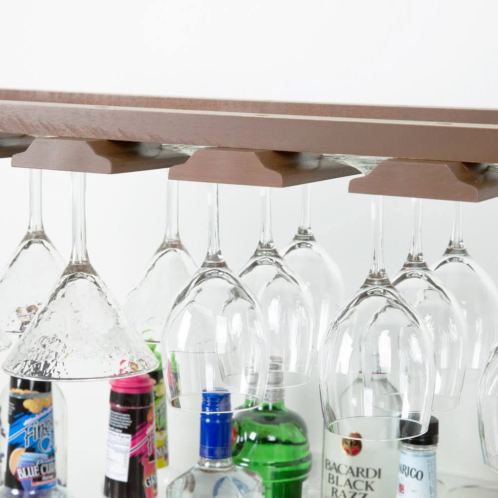 Walnut Glass Rack, 14 x 35 in. C94349