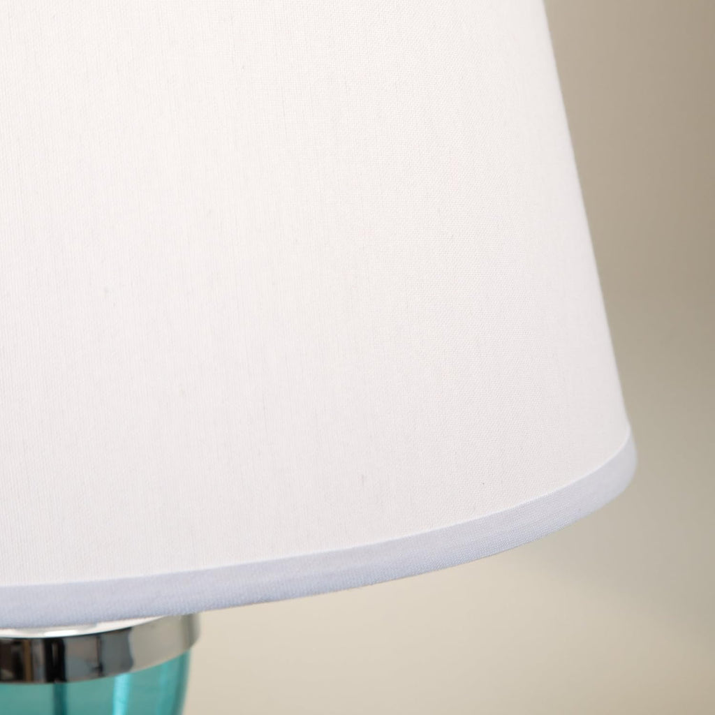 Turquoise Dimpled Glass Table Lamp F66500