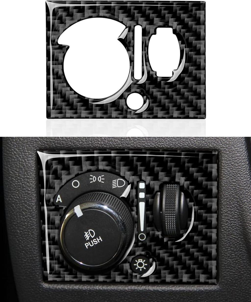 Carbon Fiber Interior Sticker Trim Decal (Center Console Air Vent) Pack of 2 Z755