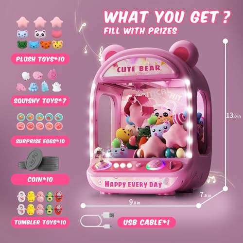 Claw Machines for Kids, Mini Vending Machines with Candy Dispenser W1587
