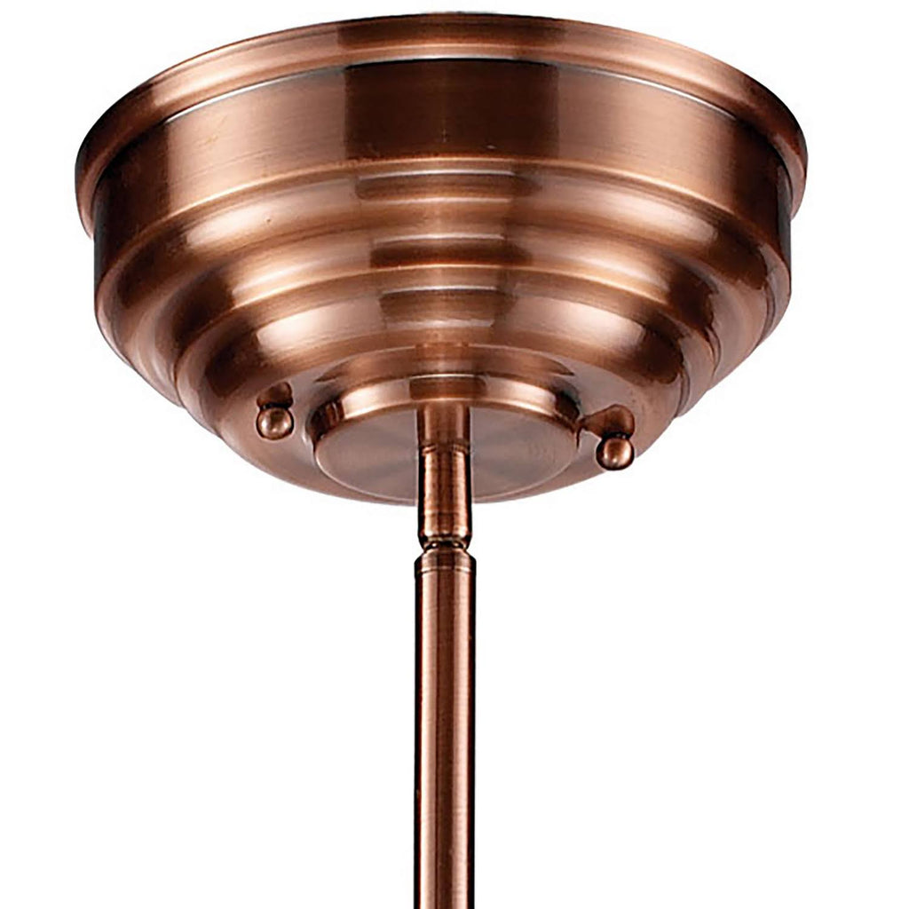 3-Light Billiard Island Light in Antique Copper D1739