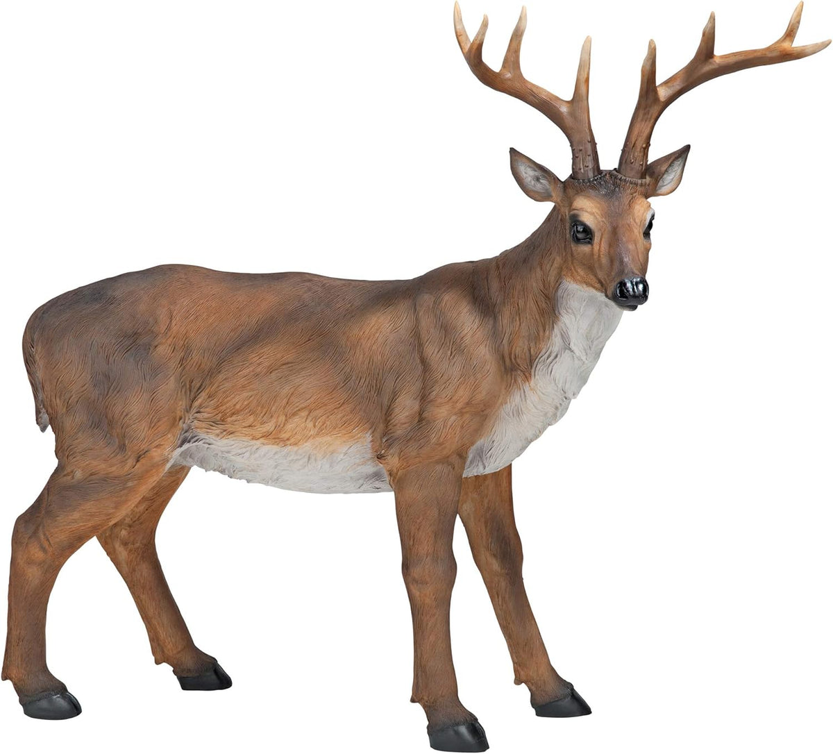 28 Inches Long Brown Handcast Polyresin Deer Statue K778590