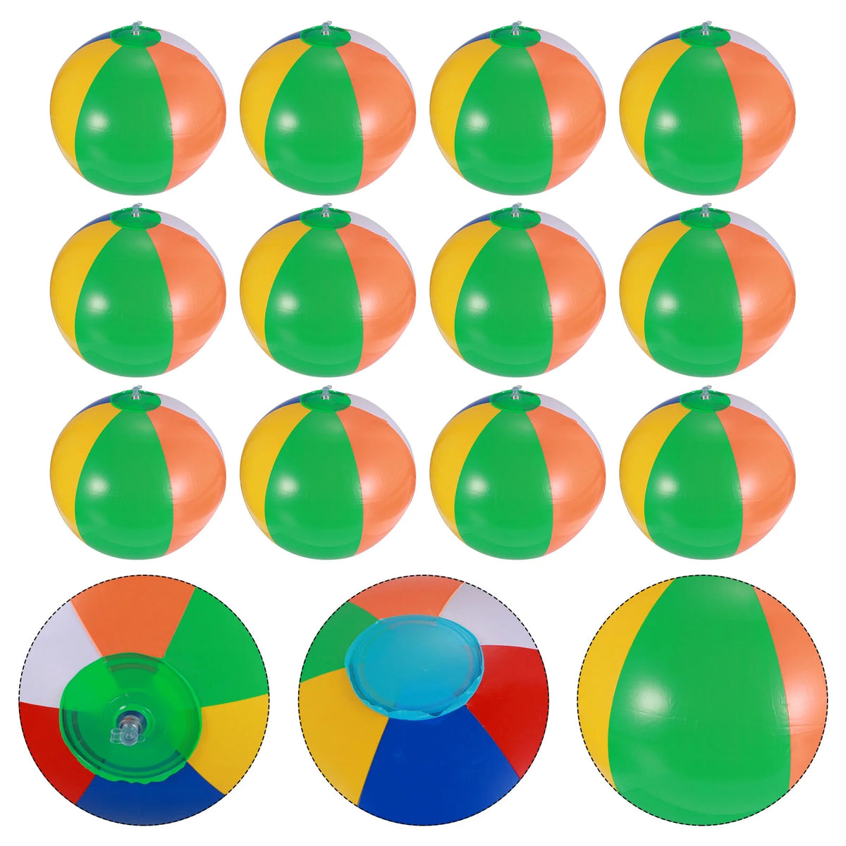 12 Pcs Inflatable Beach Balls Pool Toy D244