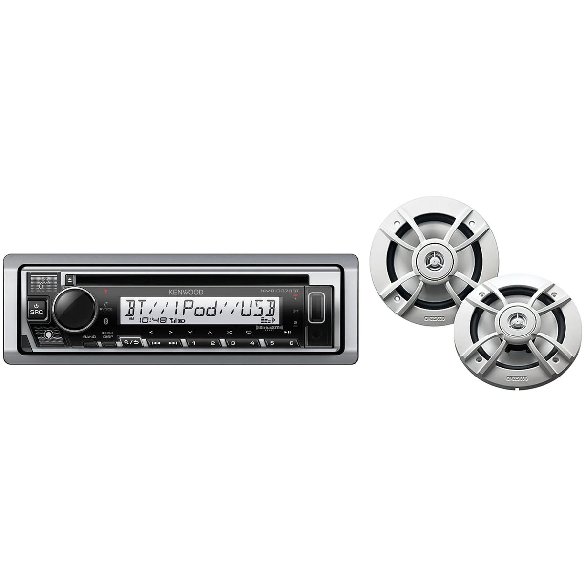 Marine Single-Din CD Receiver with Two 6.5-Inch Speakers Z7536