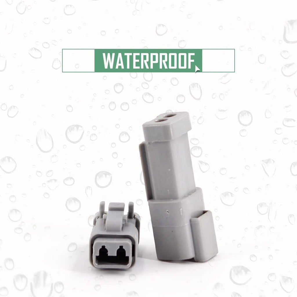 2 Pin DT Connector Kit Waterproof Electrical Connectors Solid Contacts Heavy Duty 16-20 AWG 4Pcs A655214