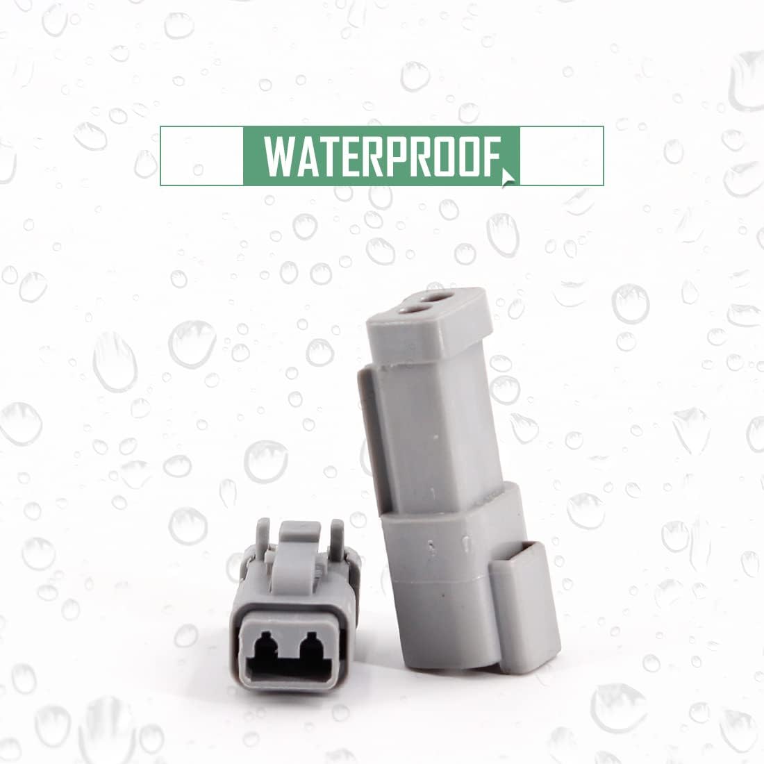 2 Pin DT Connector Kit Waterproof Electrical Connectors Solid Contacts Heavy Duty 16-20 AWG 4Pcs A655214