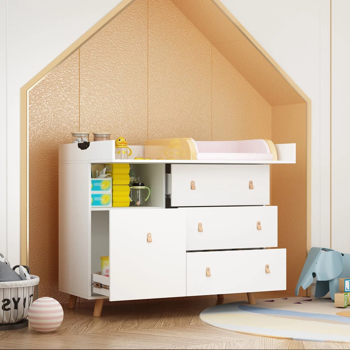 White Dresser Combo Chest A253763