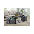 3 Piece Wood Grain Coffee Table Set L574652