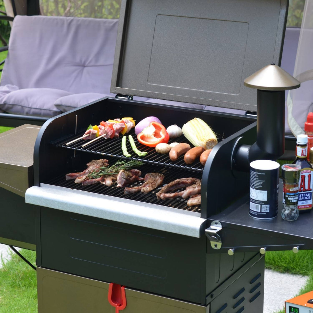 600d Wood Pellet Grill Smoker F1530