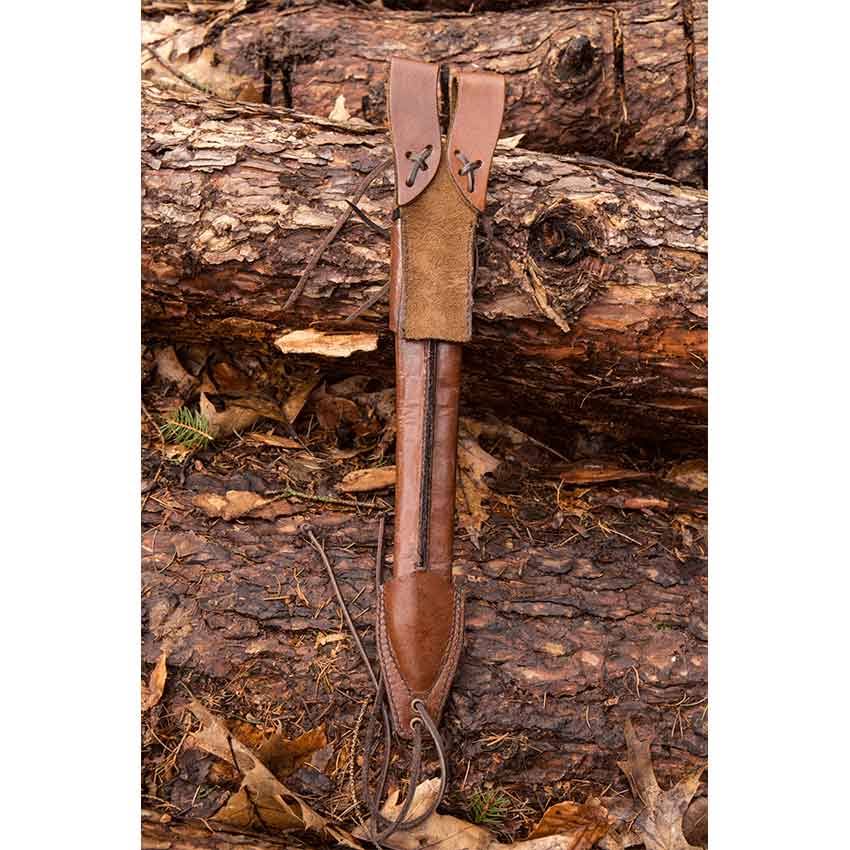 Black Leather Dagger Scabbard D996