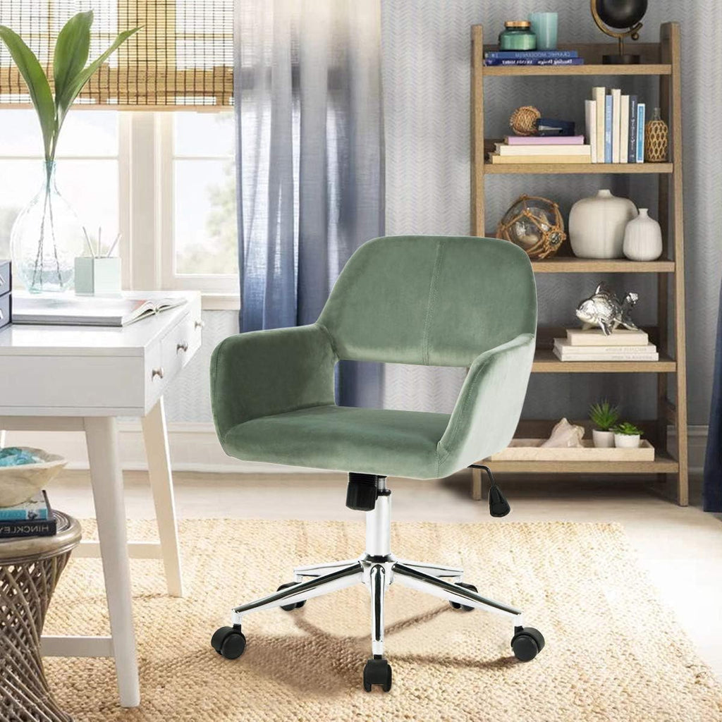 Rose Pink Velvet Office Chair H691476